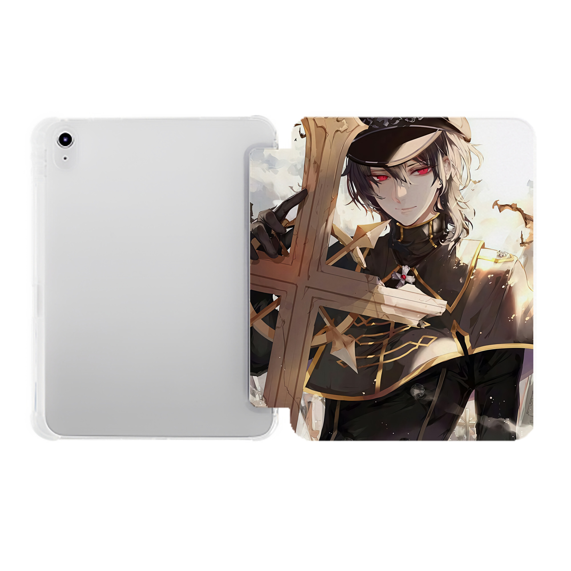 （画像用） 刀剣乱舞 Touken Ranbu IPad ケース ペン収納付き 三つ折りスタンド PUレザー×シリコン 対応機種9.5/10.5/10.9インチ
